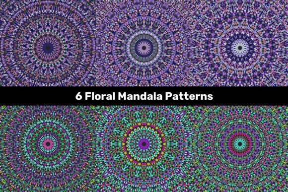 6 Colorful Gravel Stone Mandala Patterns