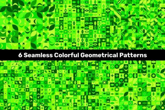 6 Green Seamless Geometrical Patterns: A Versatile Design Resource for Creative Professionals
