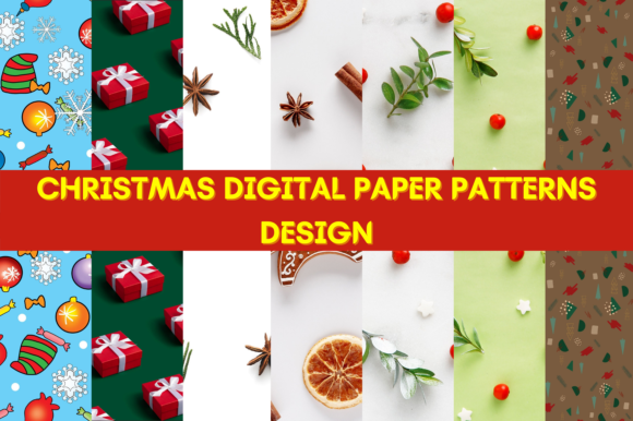 Christmas Digital Paper Patterns Bundle