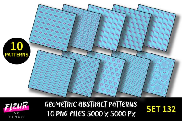 Exploring the Versatility of Geometric Patterns Digital Paper Set 132
