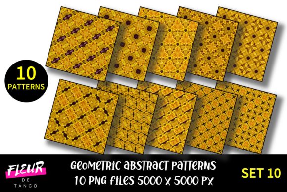 Geometric Patterns Digital Paper Set 10
