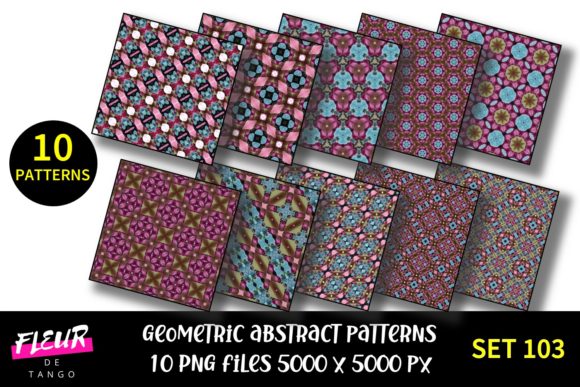 Geometric Patterns Digital Paper Set 103: A Versatile Tool for Modern Creatives