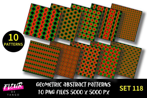 Geometric Patterns Digital Paper Set 118: A Versatile Resource for Creative Projects