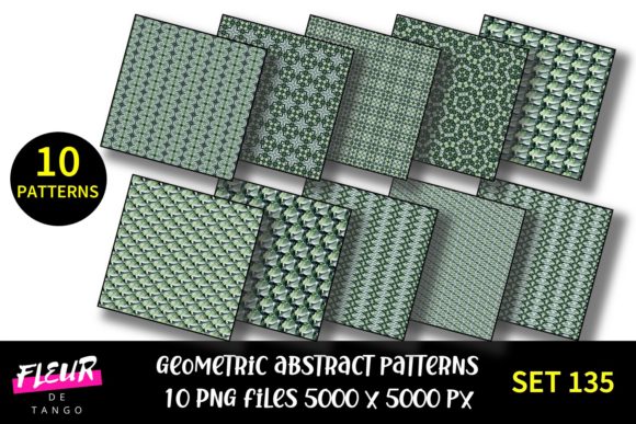 Geometric Patterns Digital Paper Set 135