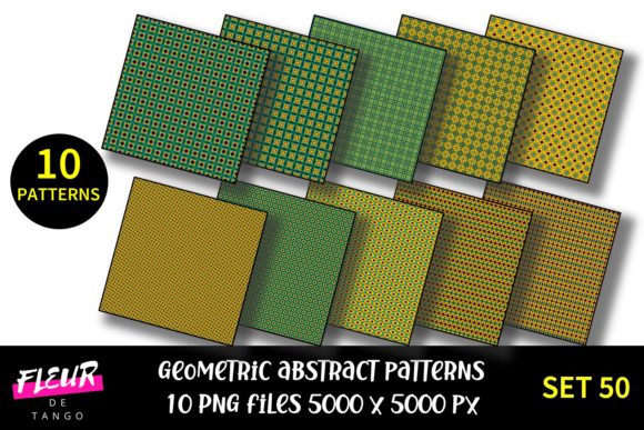 Geometric Patterns Digital Paper Set 50
