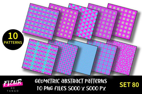Geometric Patterns Digital Paper Set 80: A Versatile Resource for Every Creative Need